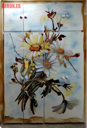 Pintura Mural Armario Empotrado Flores Graffitis 300x100000